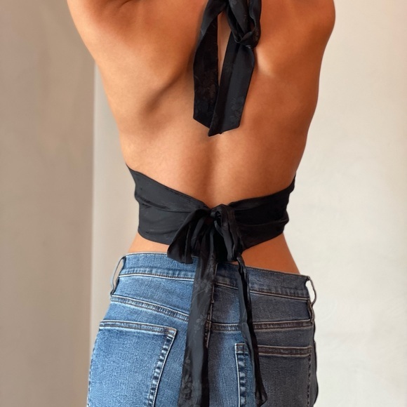 LIONESS Le Paris Halter Tie Button Up Top - Picture 9 of 16